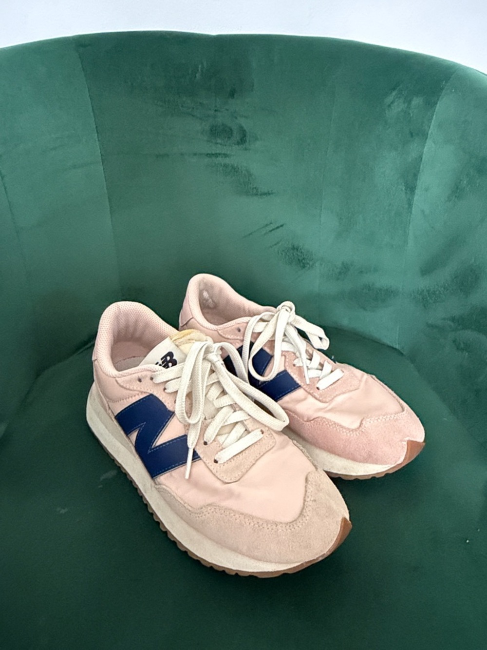 New Balance Pink & Navy Retro Runner Sneakers